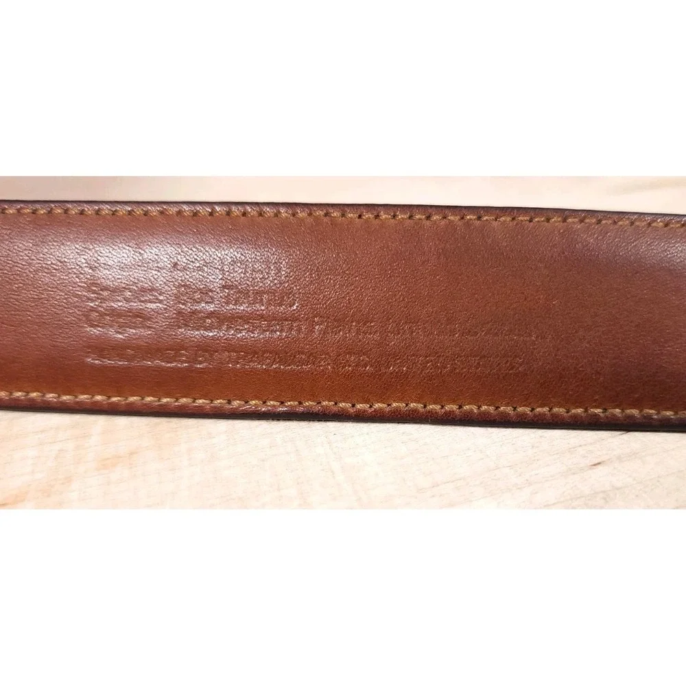 Trafalgar Bos Taurus Midwestern‎ Basic Glove Leather Black Belt 34 Handmade USA
